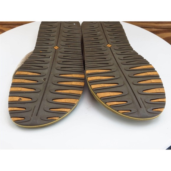 Columbia‎ Sz 7 Flip Flop Sandals Brown Leather Men Slip On - Picture 10 of 10